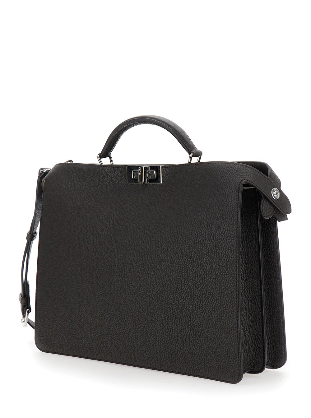 Fendi Men 'Iseeu Medium' Brown Handbag With Removable Internal Pocket In Leather Man - 2