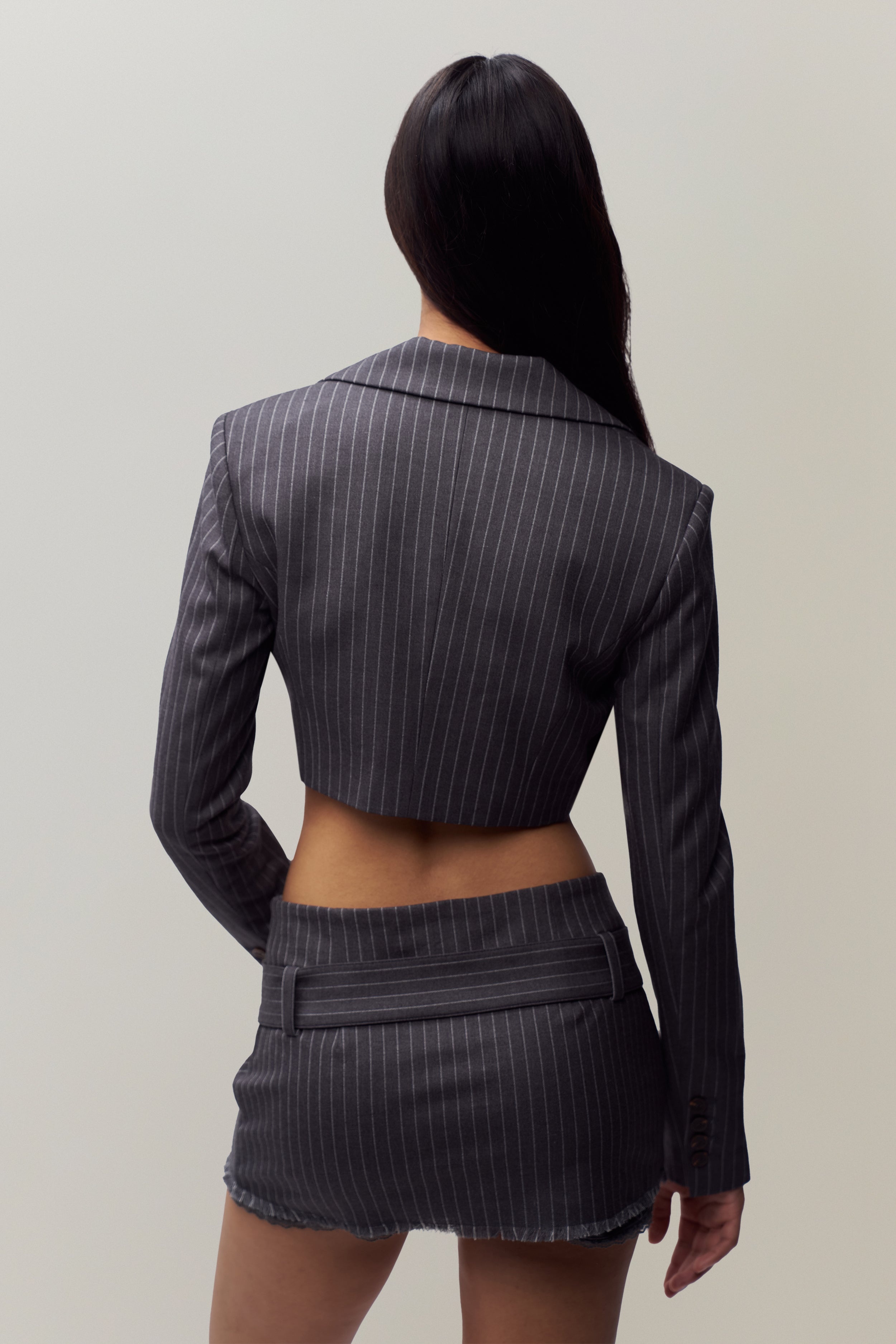 ANDRA PINSTRIPE MINI SKIRT - 6