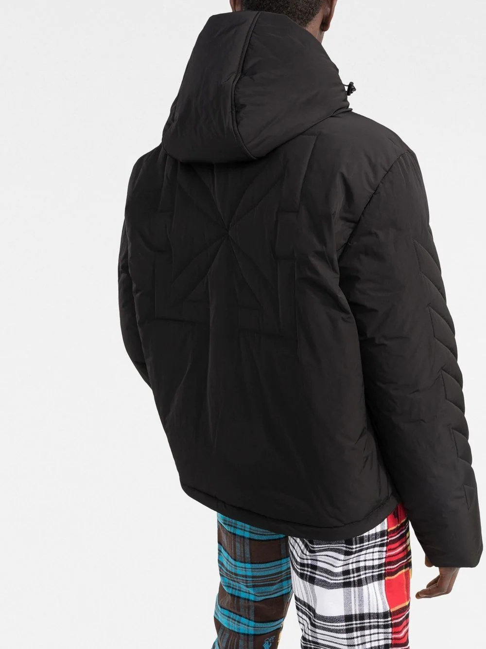 Diag-print puffer jacket - 3