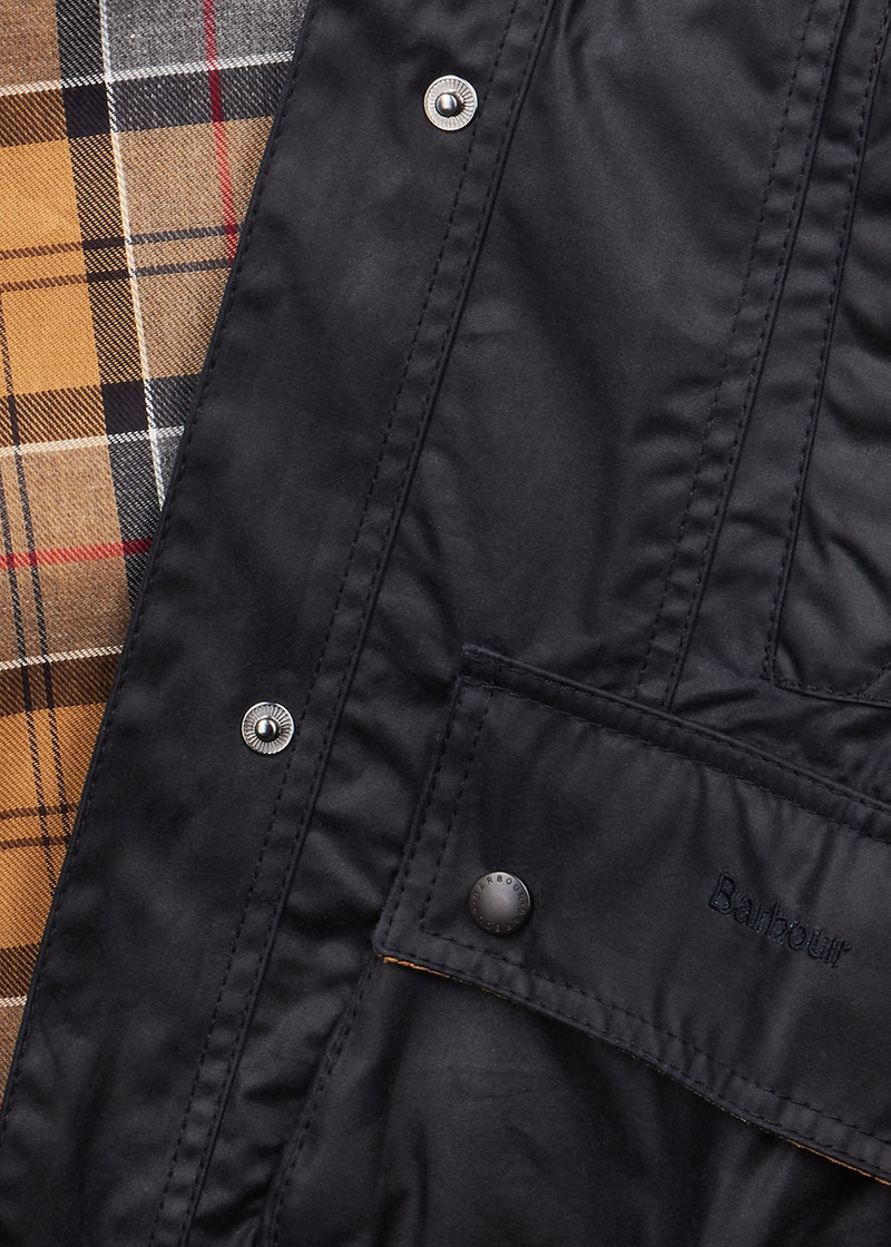 Barbour Beadnell Navy Waxed Cotton Jacket 5