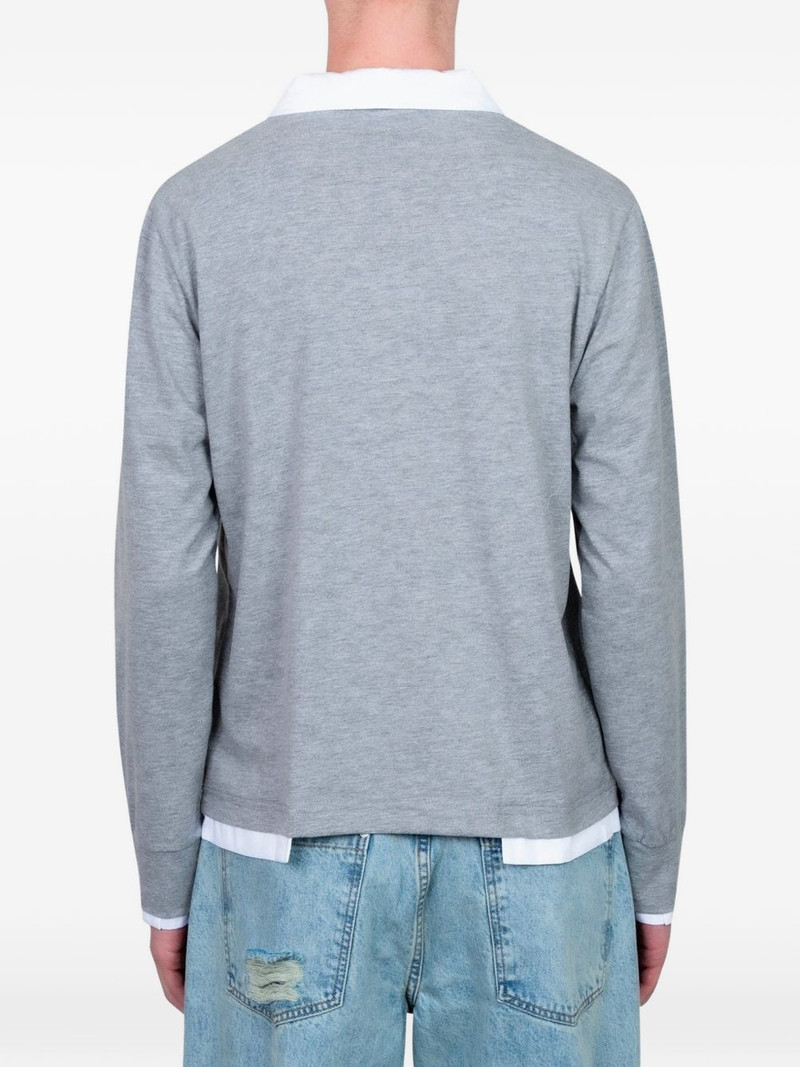 gimaguas Luis long-sleeve V-neck polo shirt outlook