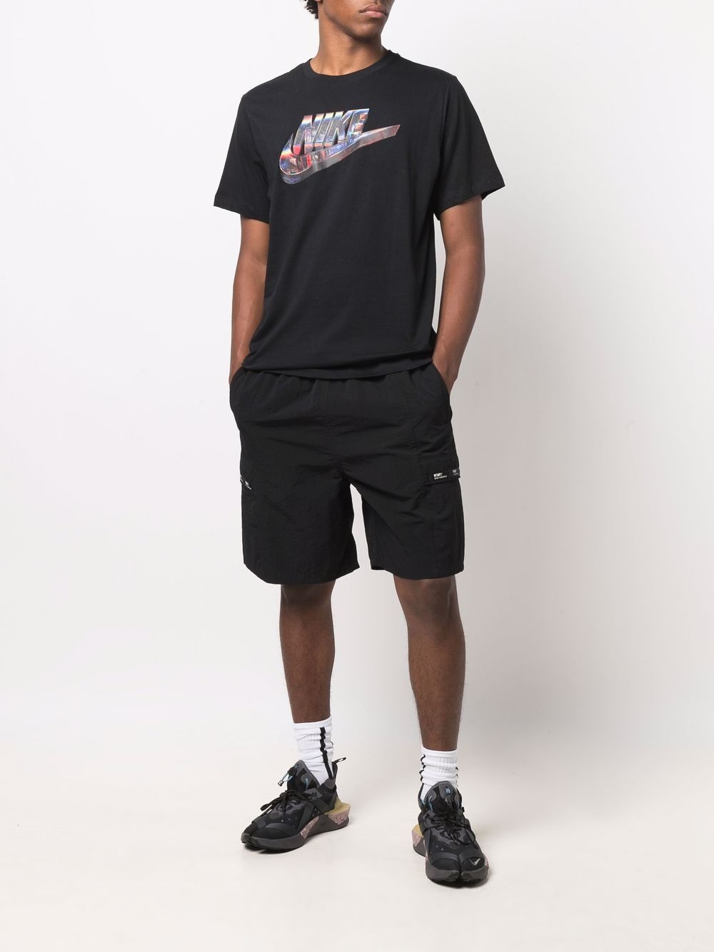 swoosh-print T-shirt - 2