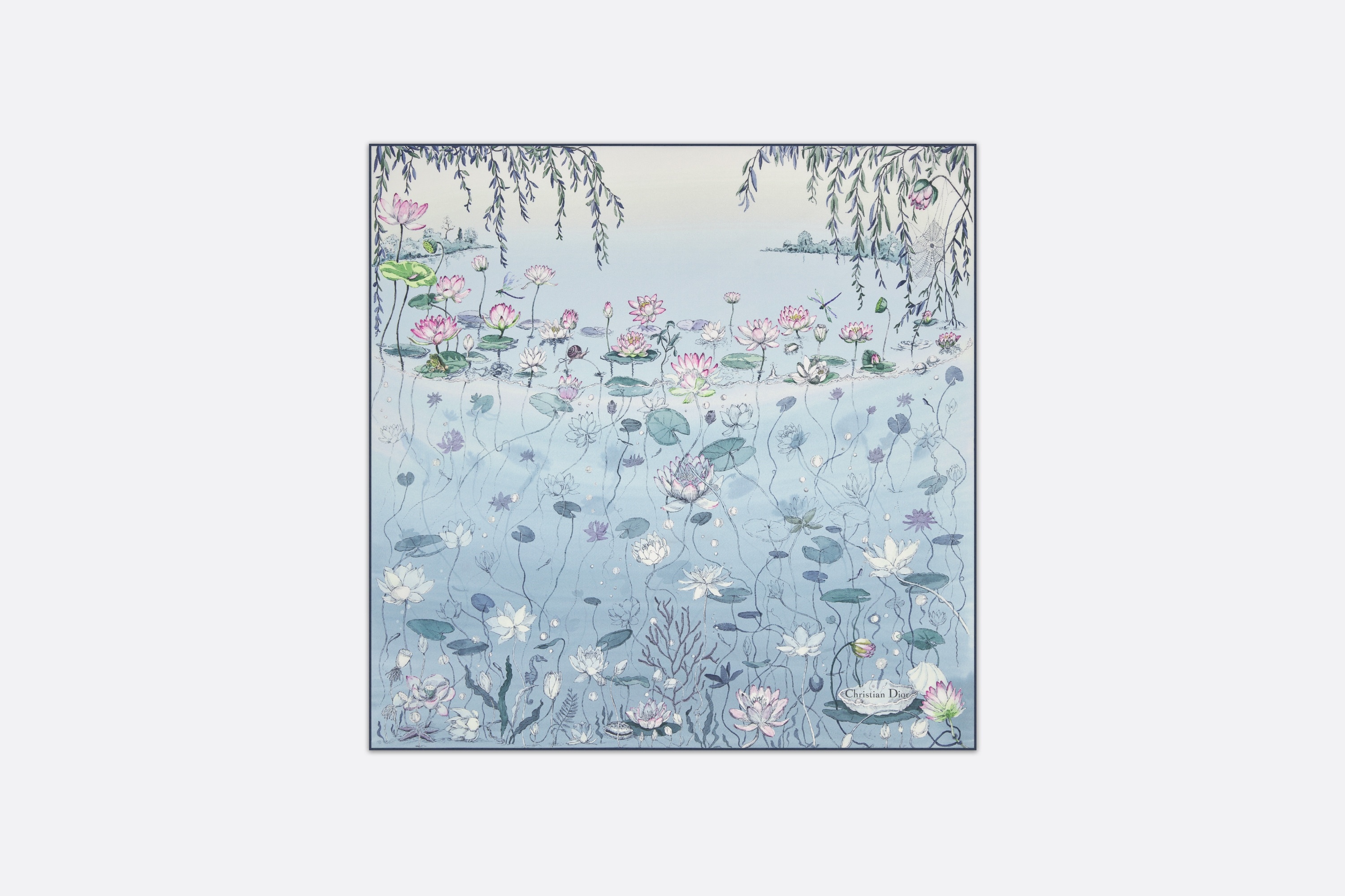 Le Bal des Fleurs Nénuphar 70 Square Scarf - 1