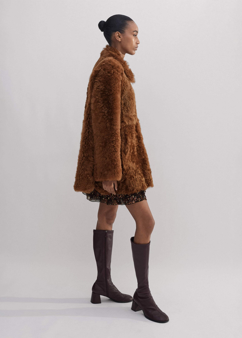 Luxe Shearling Swing Coat 7
