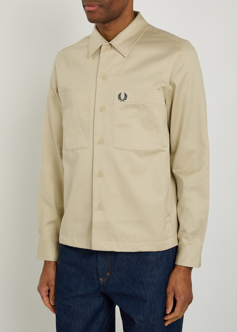 Fred Perry Fred Perry Logo-embroidered Cotton Overshirt outlook