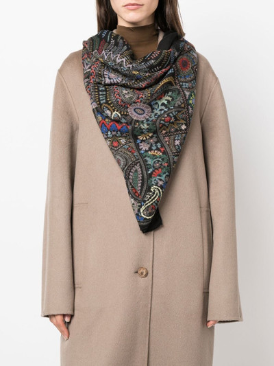 Etro paisley-print wool-silk shawl outlook