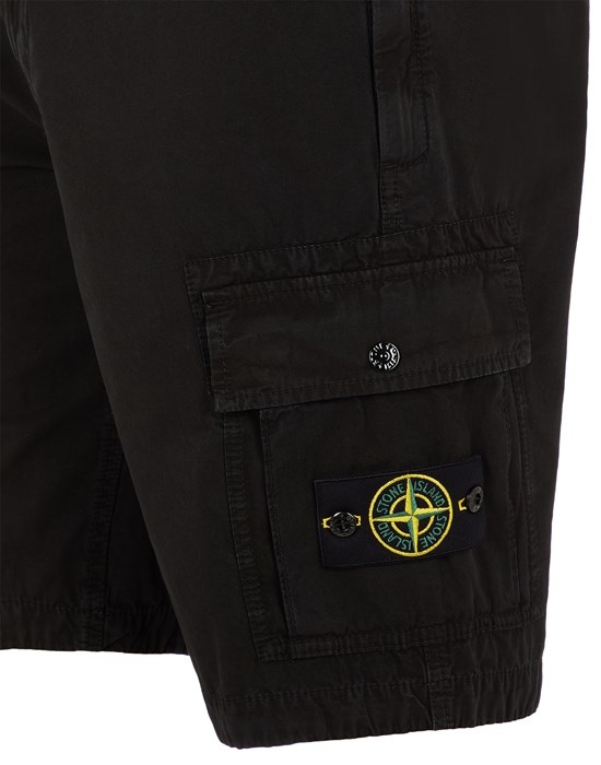 L11WA BRUSHED COTTON CANVAS_GARMENT DYED 'OLD' EFFECT BLACK - 3