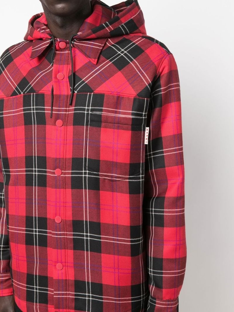 check hooded jacket - 5