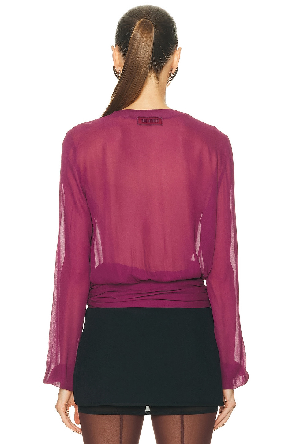 Deep V Blouse - 3