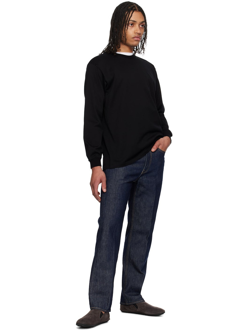 AURALEE Black Luster Plaiting L/S T-shirt outlook