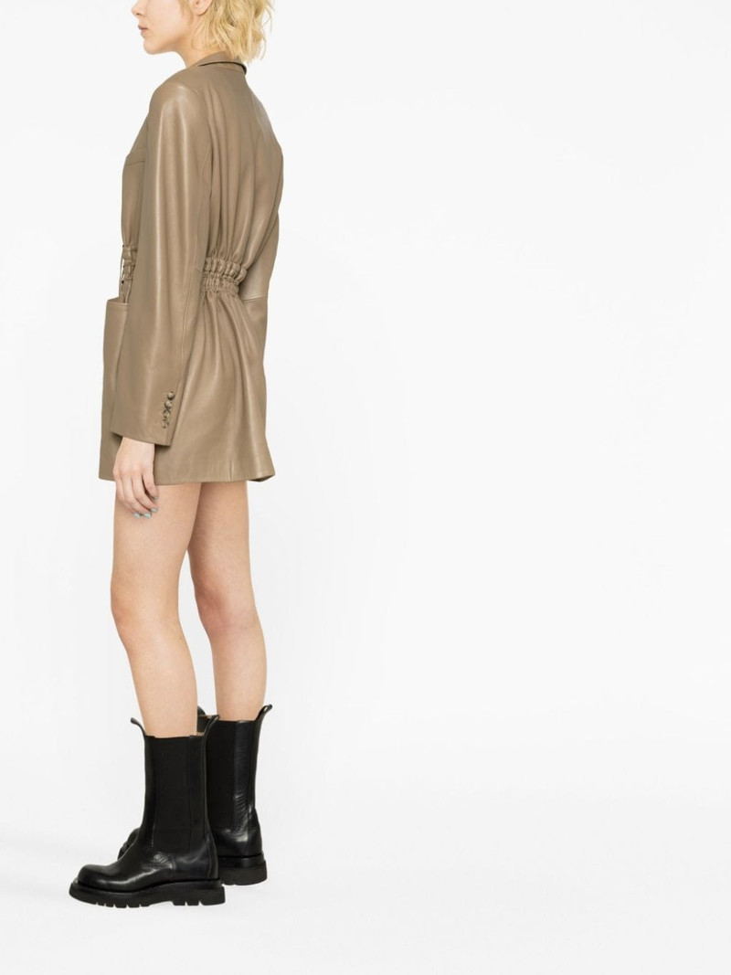 Irbid leather blazer dress 3