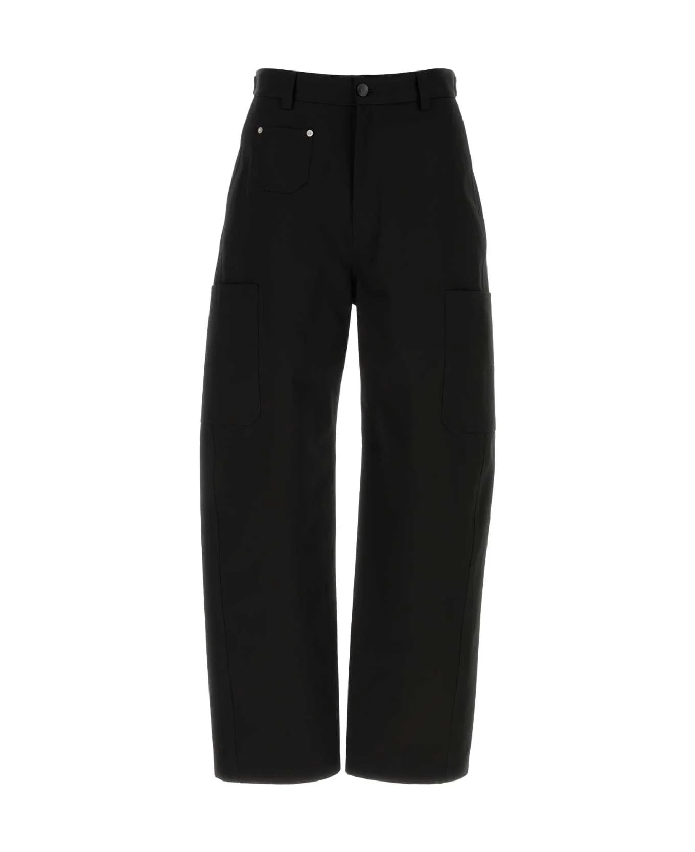 Black Cotton Cargo Pant - 1