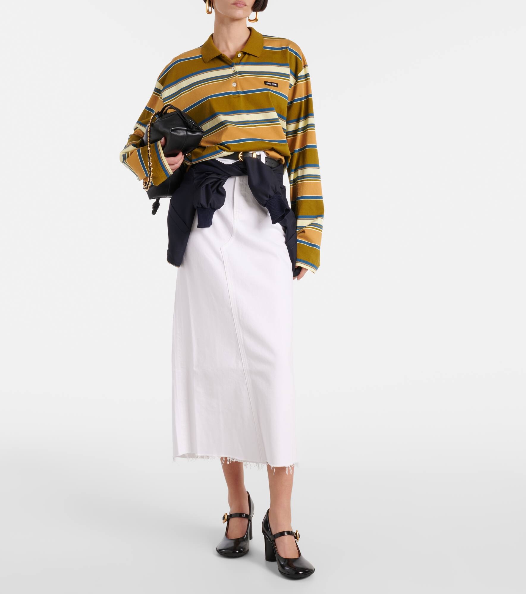 Circolo Reworked denim maxi skirt - 2