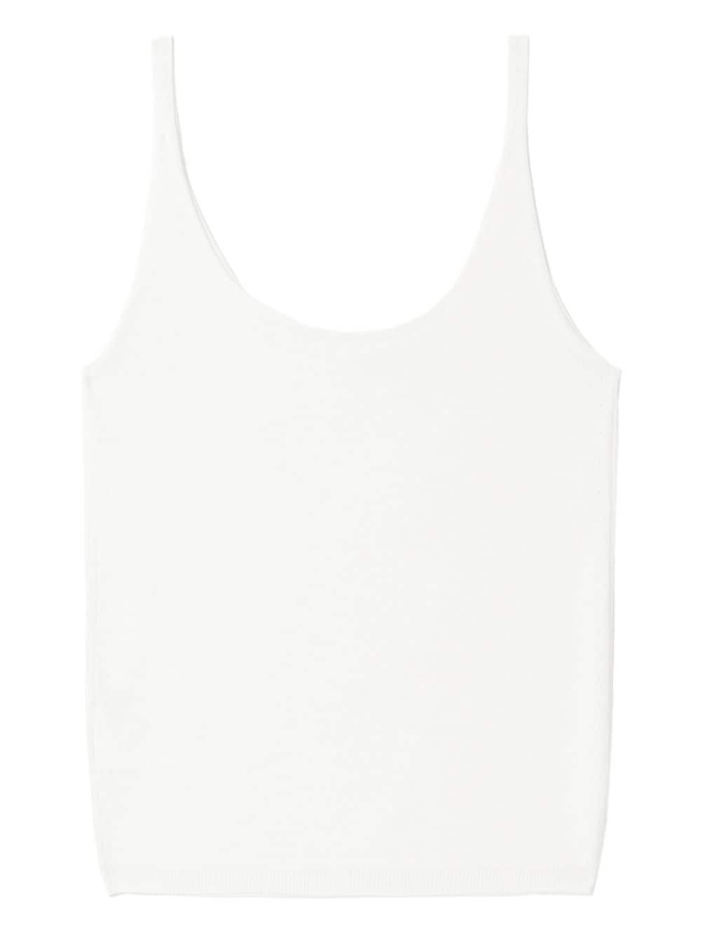 logo-perforated tank top - 6