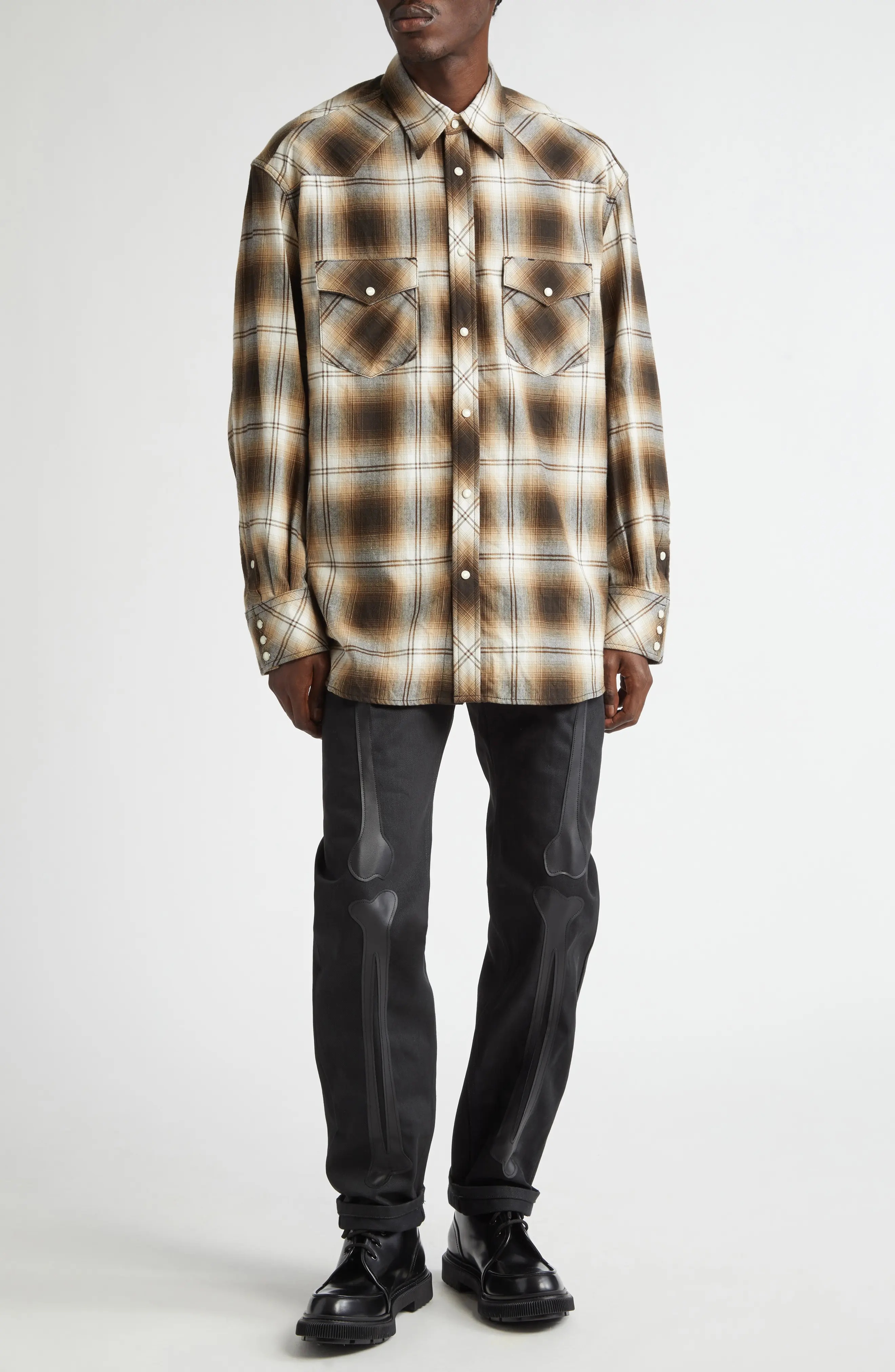 x Rafu Plaid Snap-Up Western Shirt - 2