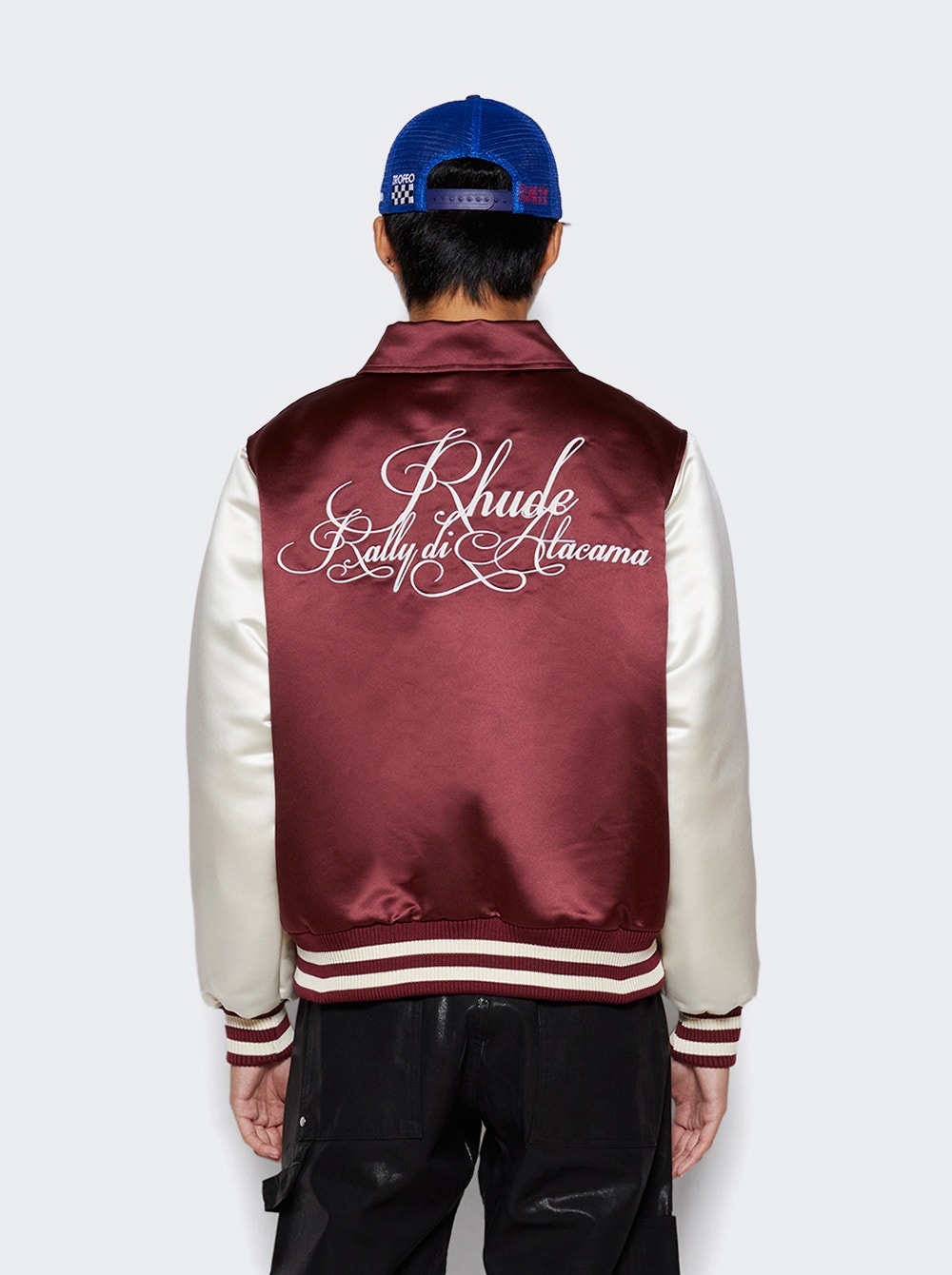 Satin Varsity Jacket Maroon - 5