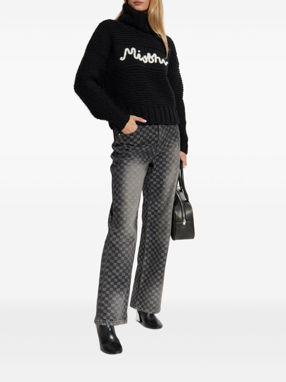 roll-neck logo-detail sweater - 2