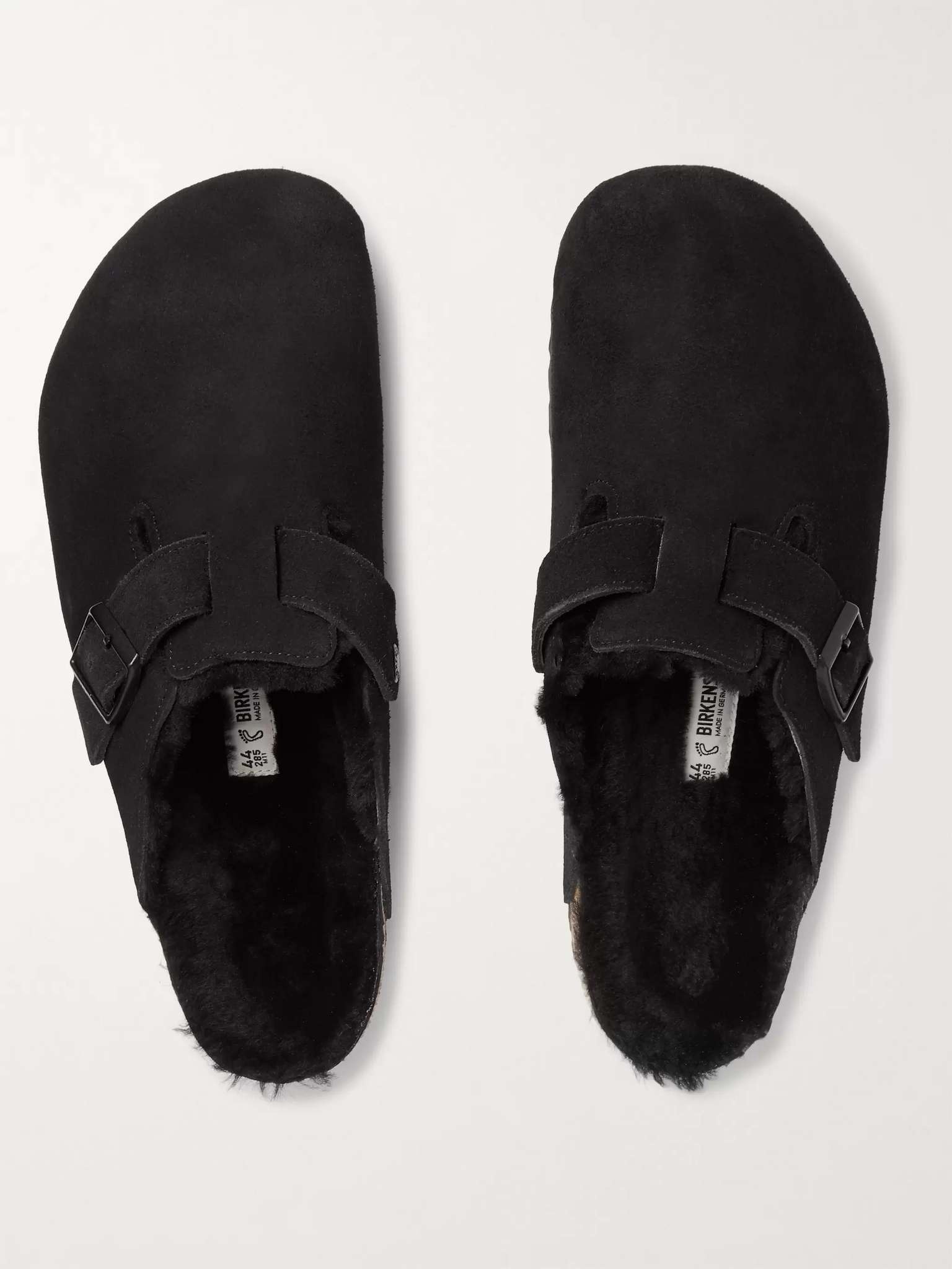 Boston Shearling-Lined Suede Clogs - 8