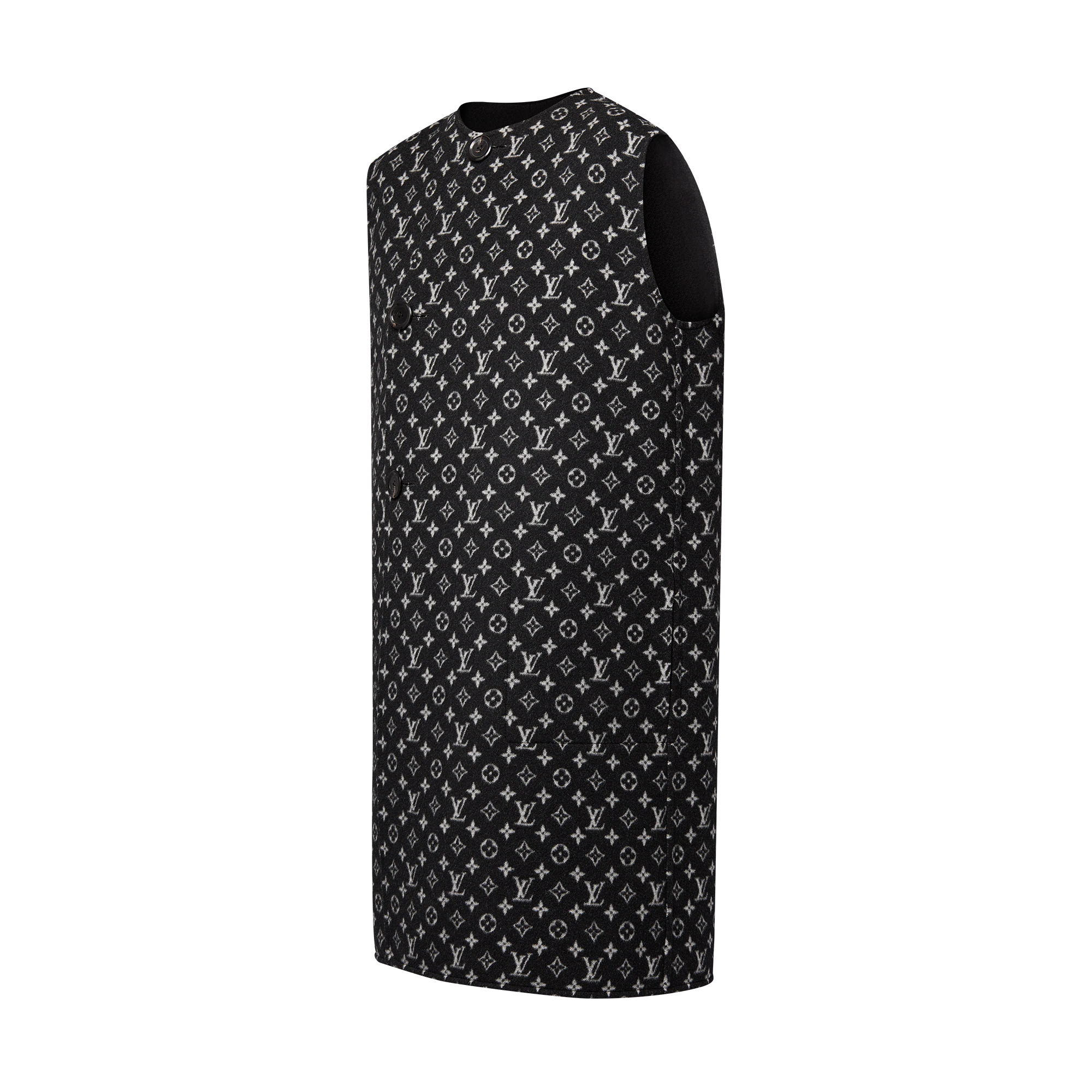 Reversible Sleeveless Double Face Coat - 2
