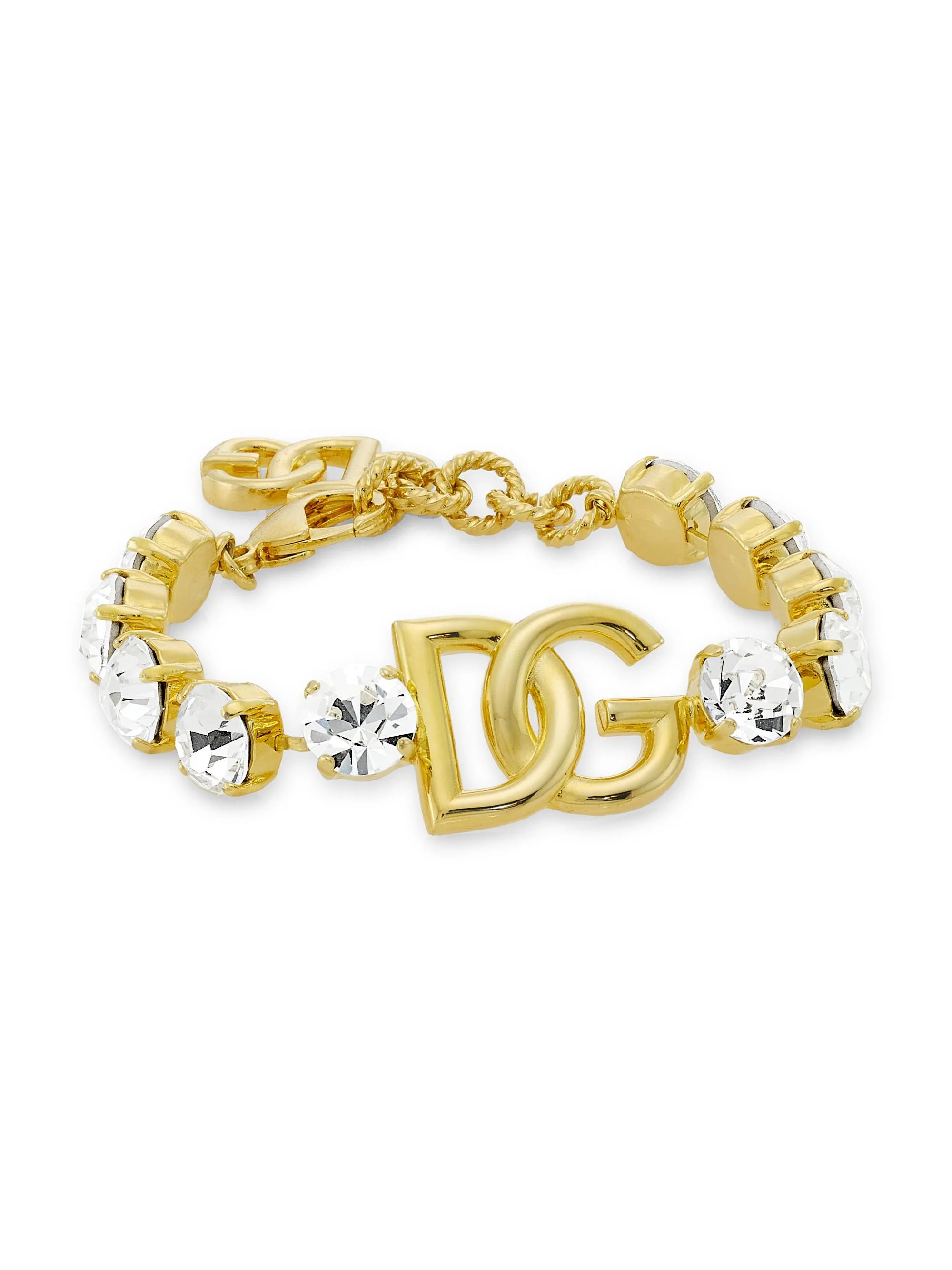 Women's Goldtone & Crystal Monogram Charm Bracelet - Gold - 1