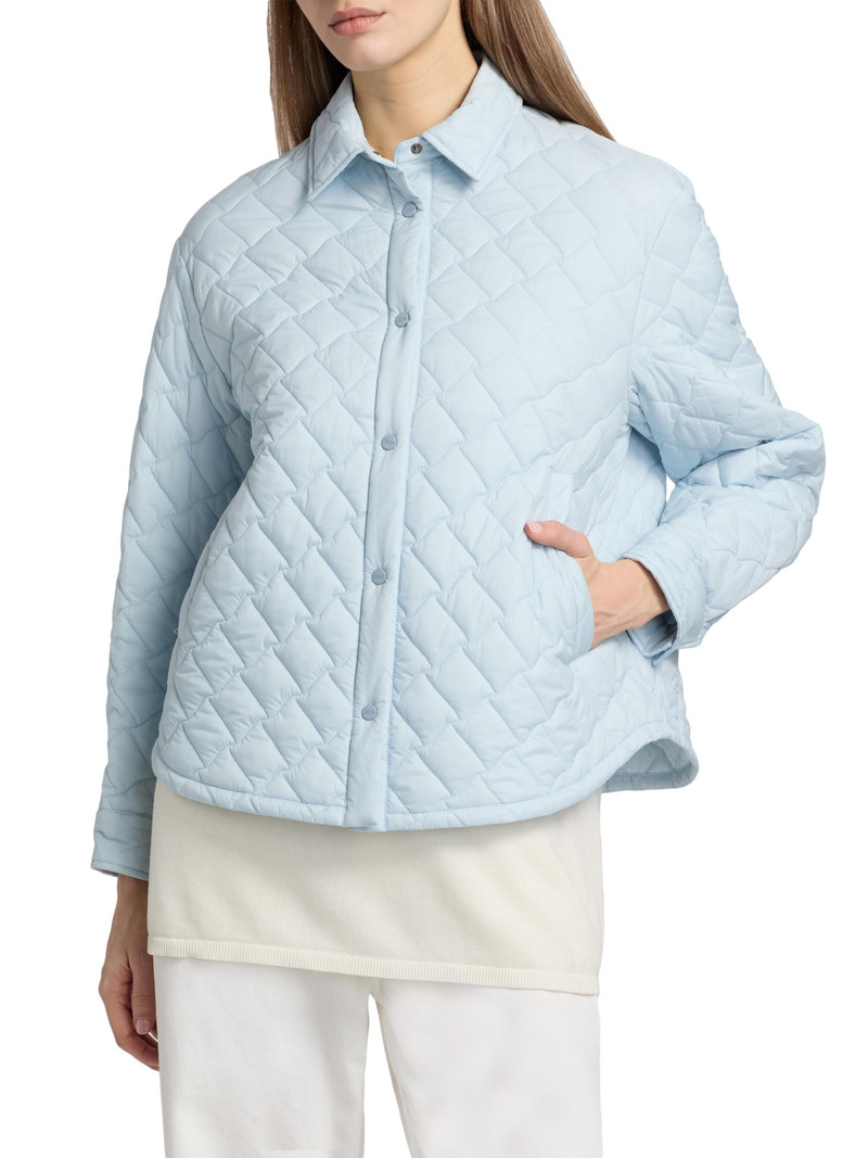 Women's Ecoage Diamond Quilted Shirt Jacket - Light Blue 3