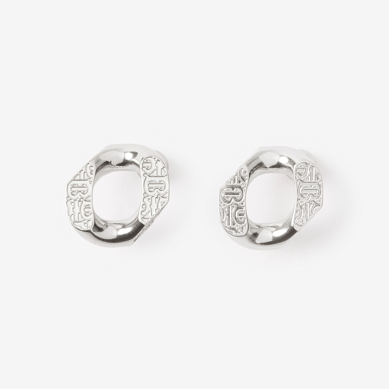 Monogram Motif Chain-link Earrings - 3