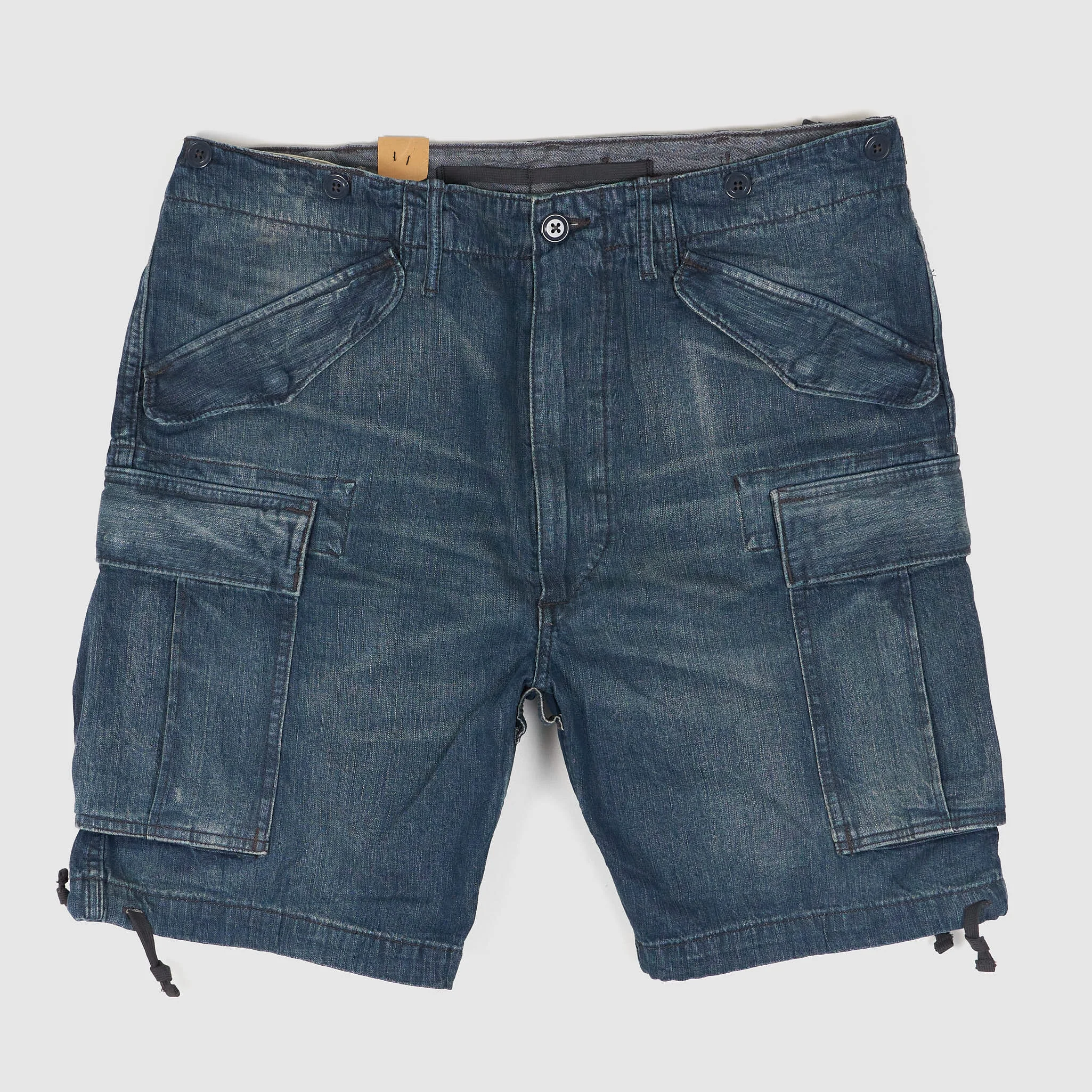 Double RL Regiment Denim Cargo Short - 1