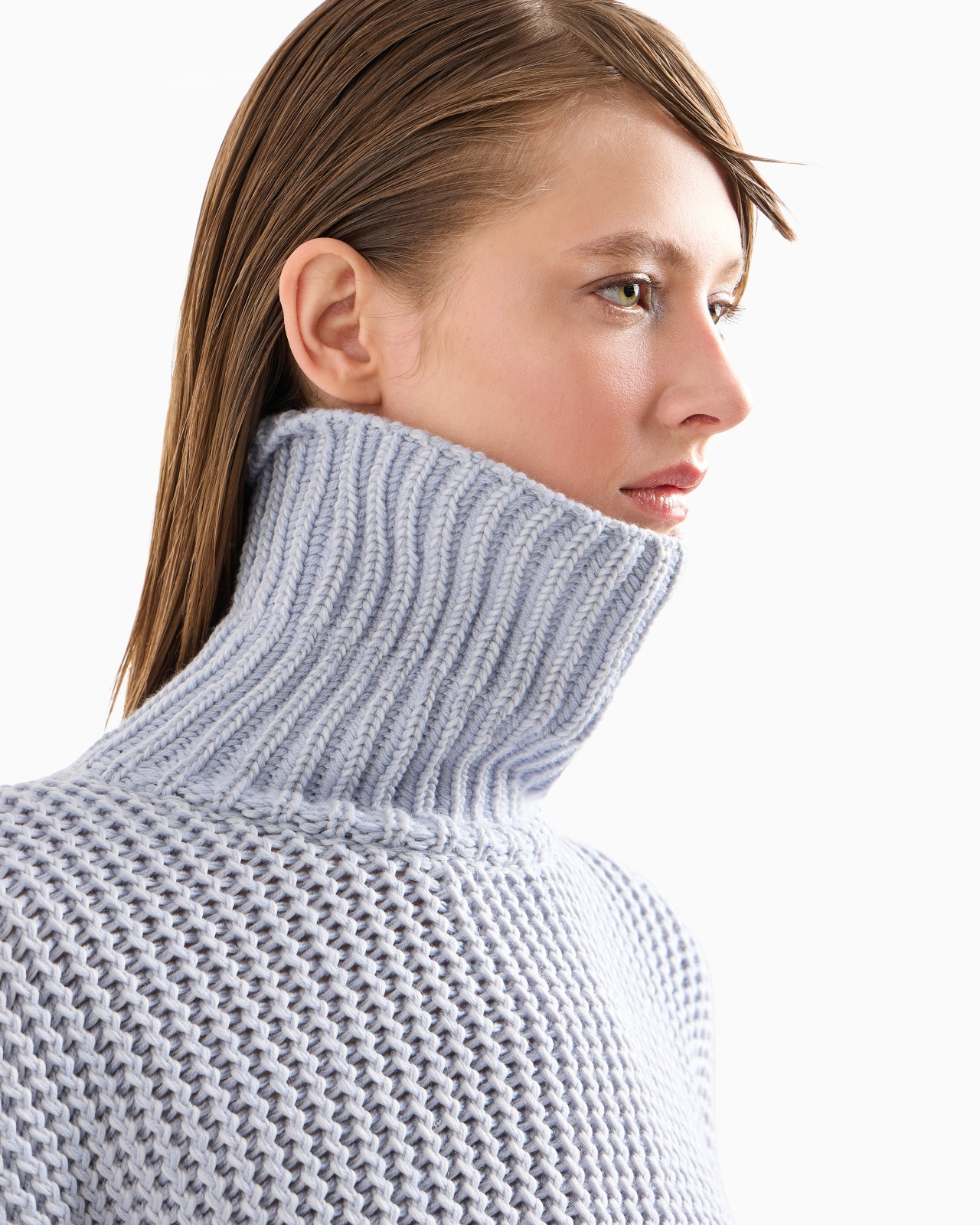 GIORGIO ARMANI NEVE OVERSIZED MOCK-NECK JUMPER IN A BLEND OF CASHMERE AND VIRGIN WOOL - 5
