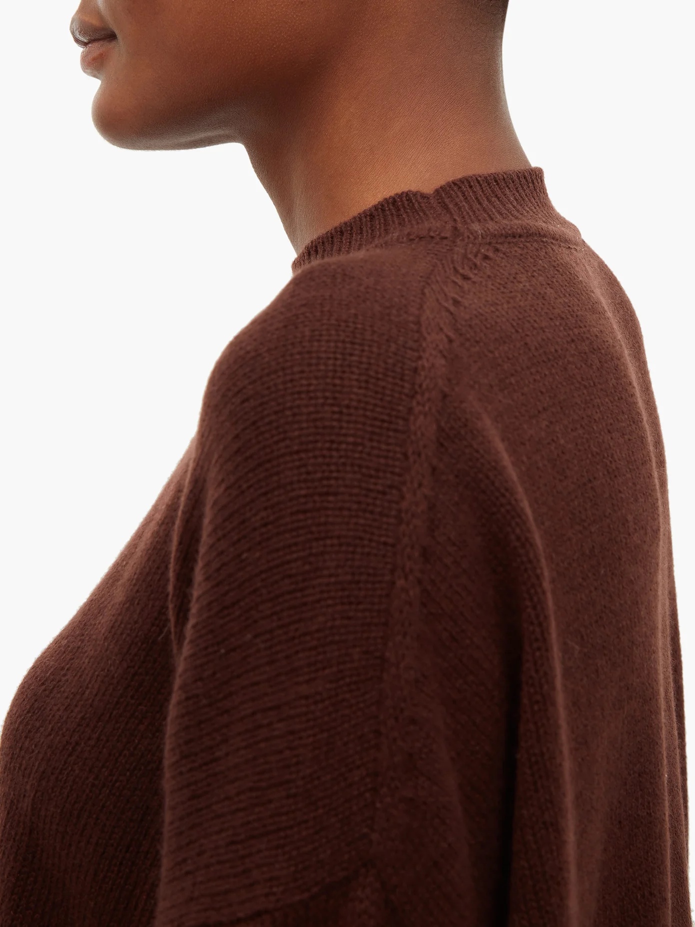 Dropped-sleeve cashmere sweater - 4