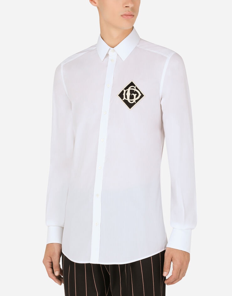 Cotton gold-fit shirt with DG logo - 4