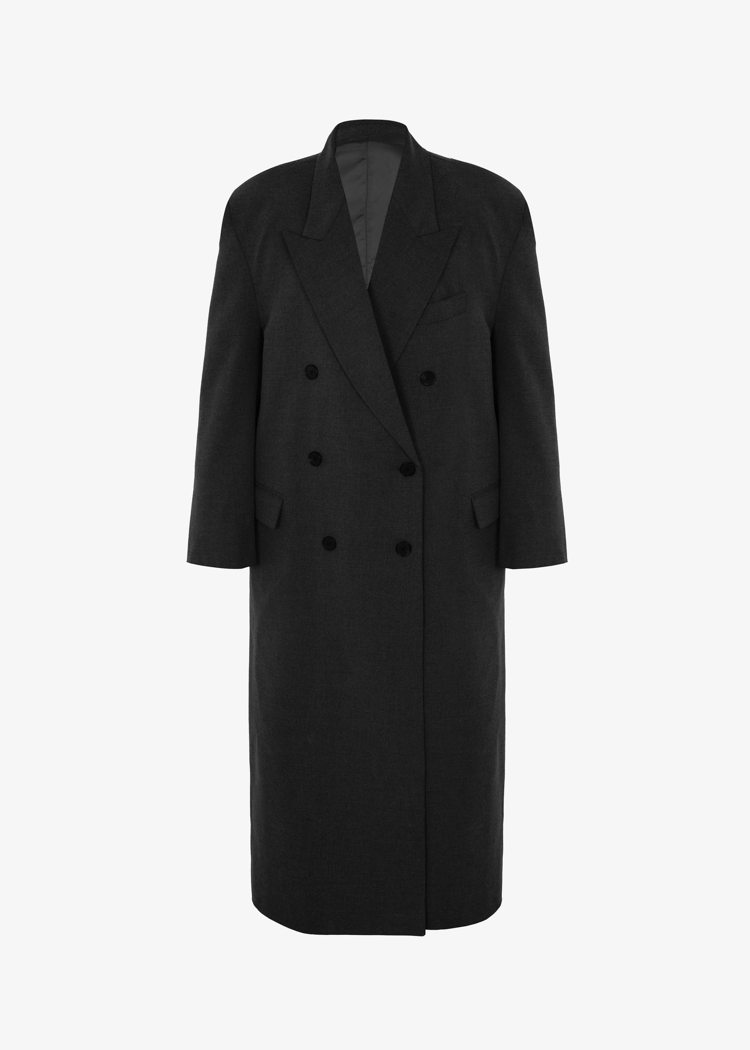 Delphina Long Coat - Black - 1