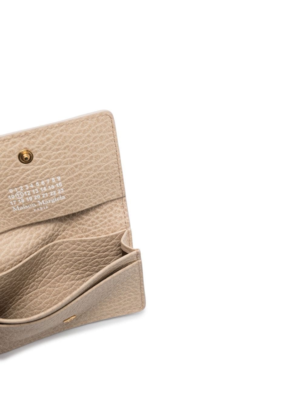 four-stitch grained leather purse - 3