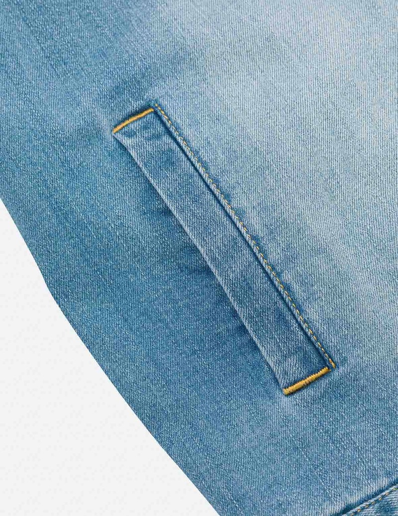 Deconstructed with Multi-pocket Loose Fit Denim Jacket 13