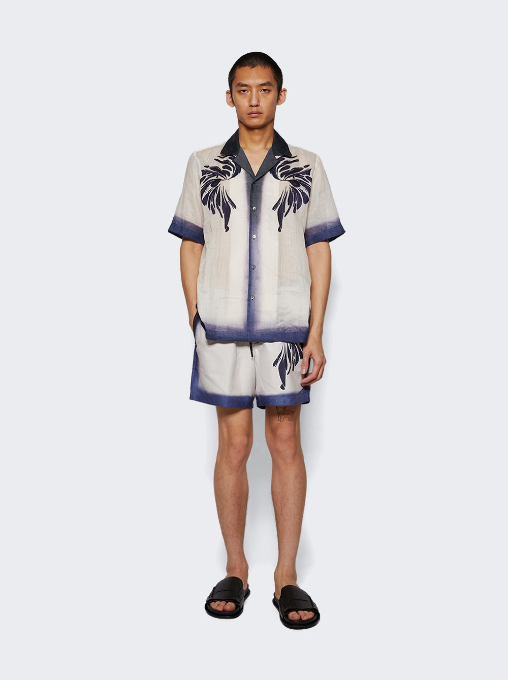 Carltone Embroidered Shirt Navy - 5