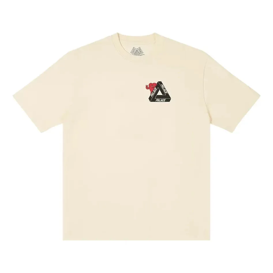 Palace Tri-Hearts T-shirt 'Soft White' P26TS029 - 1