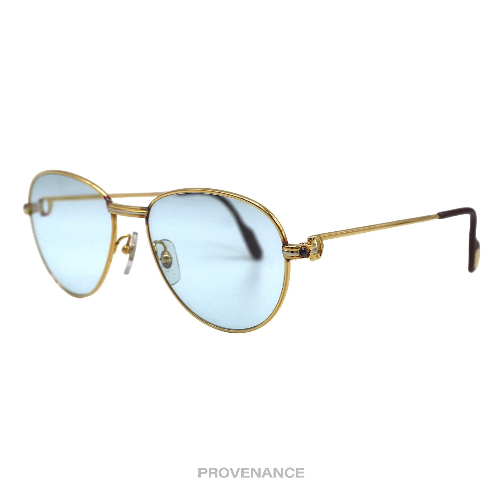 Cartier Saphir Vintage Sunglasses - Gold/Blue - 2