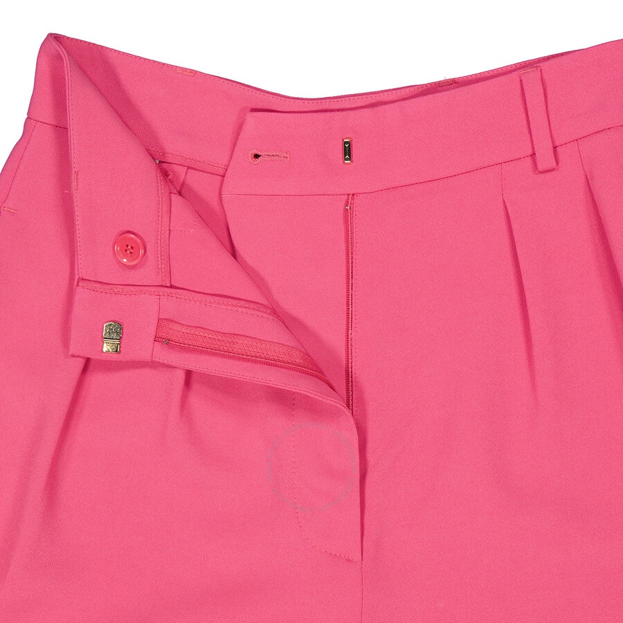 Moschino Ladies Fuschia Turn-Up Brim Tailored Shorts - 7