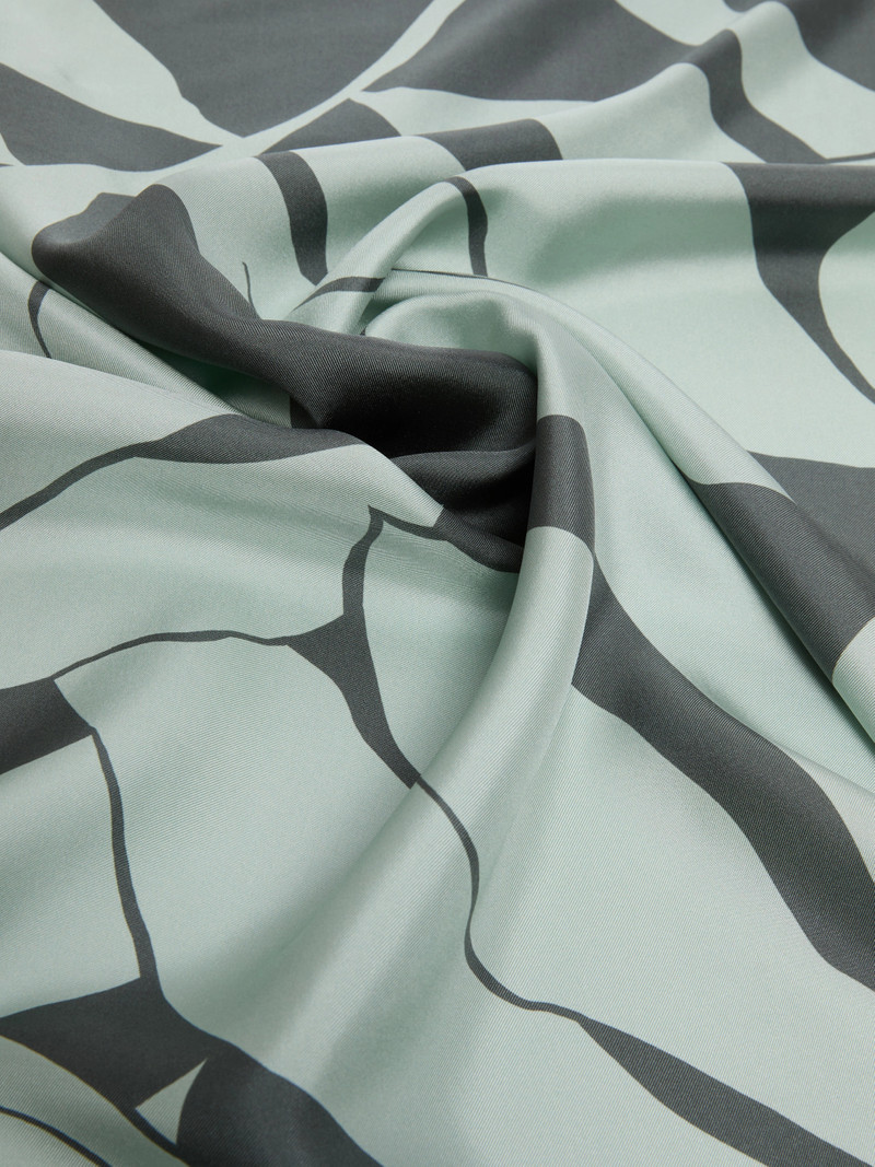 CARRE90W1 Printed silk oversized scarf - DARK GREEN 3