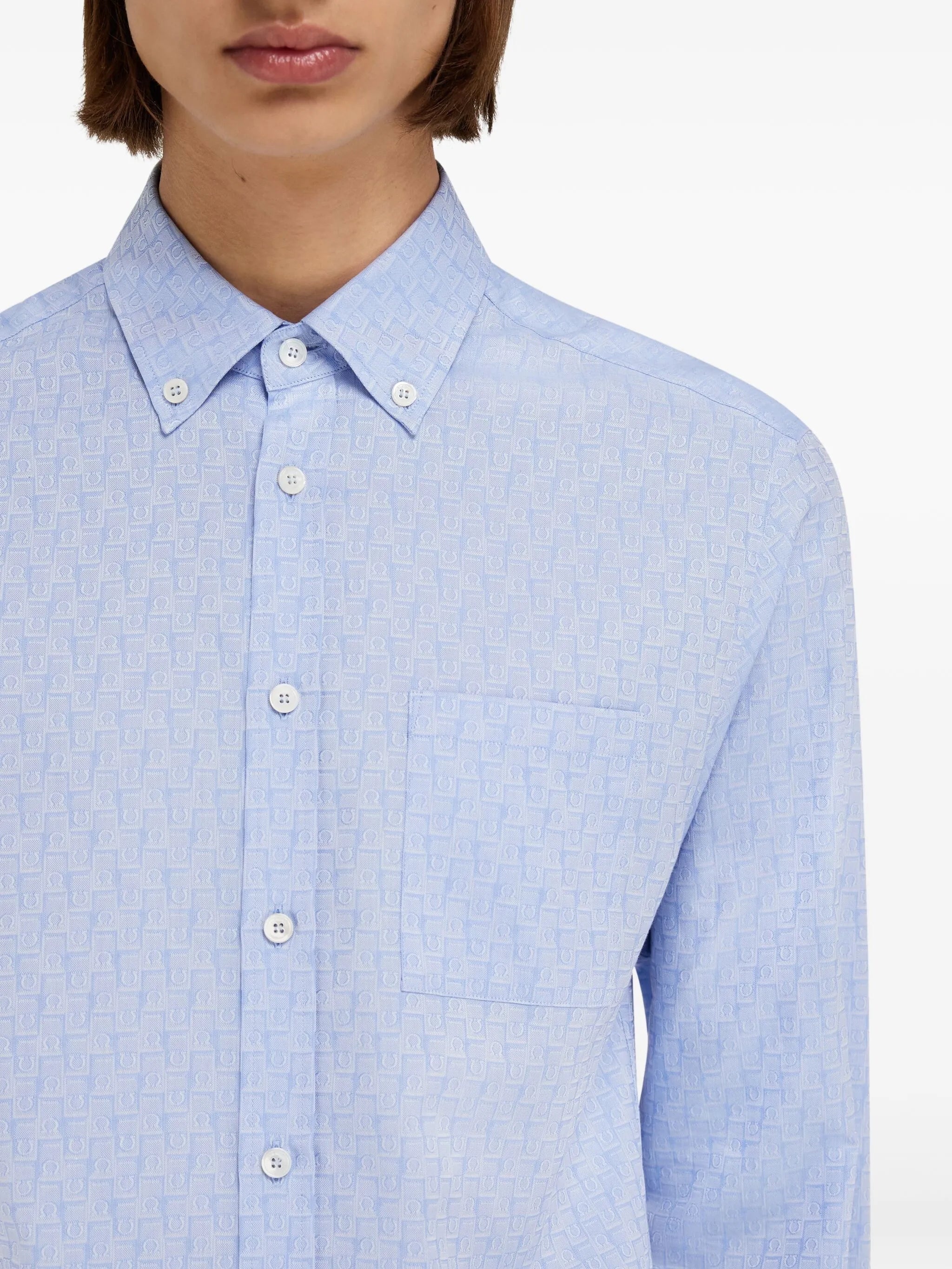Jacquard Button-down Jacket - 6