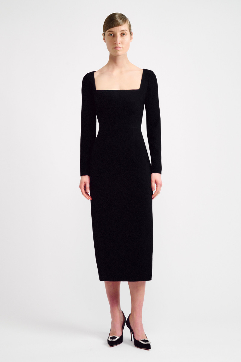 EMILIA WICKSTEAD Erletta Dress in Black Double Crepe outlook
