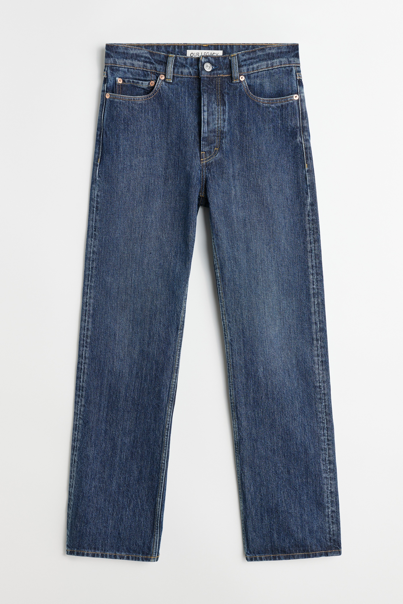 Linear Cut Deep Blue Chain Twill - 1