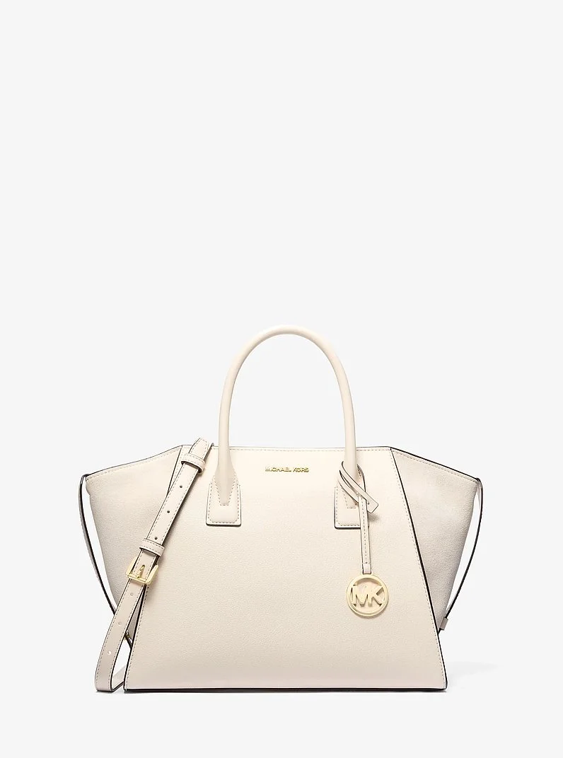 Avril Large Leather and Suede Satchel - 1