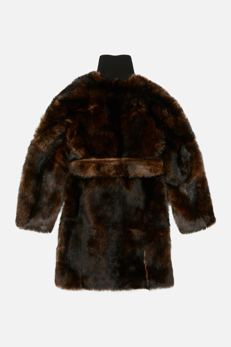 Layered leather jacket - Brown 7