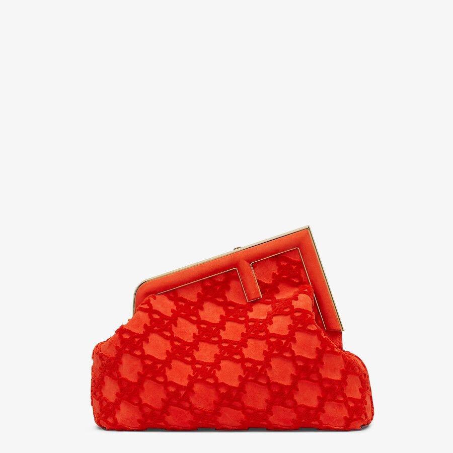 Red suede bag - 1