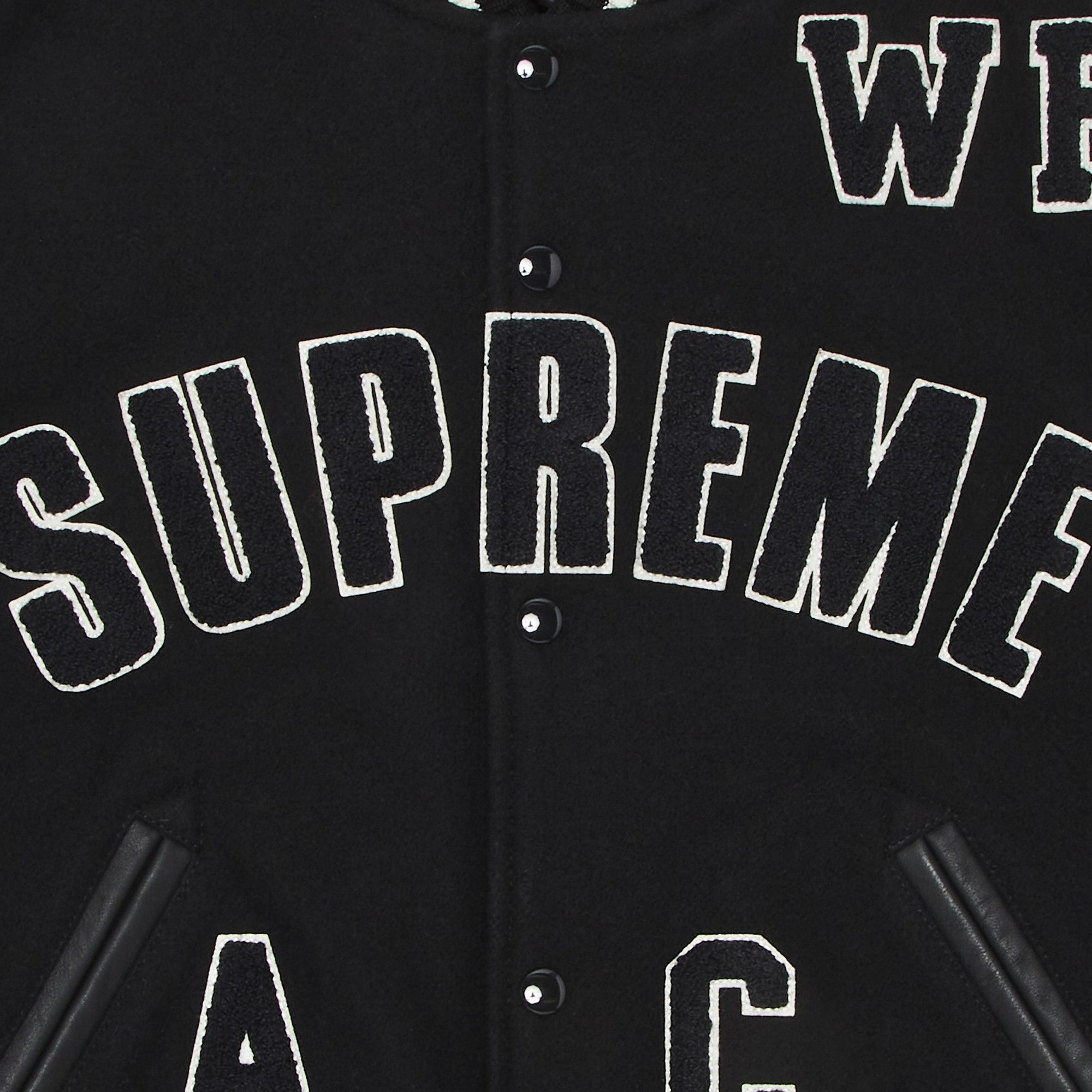 Supreme Praises Varsity Jacket 'Black' - 3