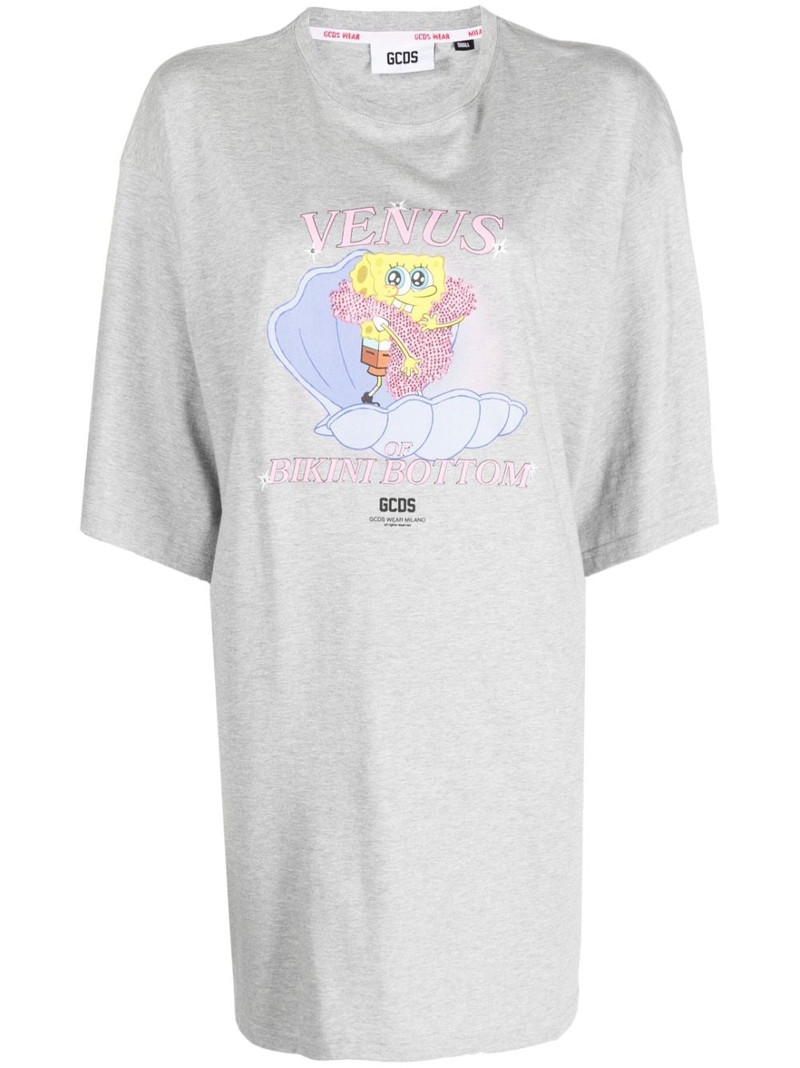 x SpongeBob printed cotton-jersey T-shirt dress 1