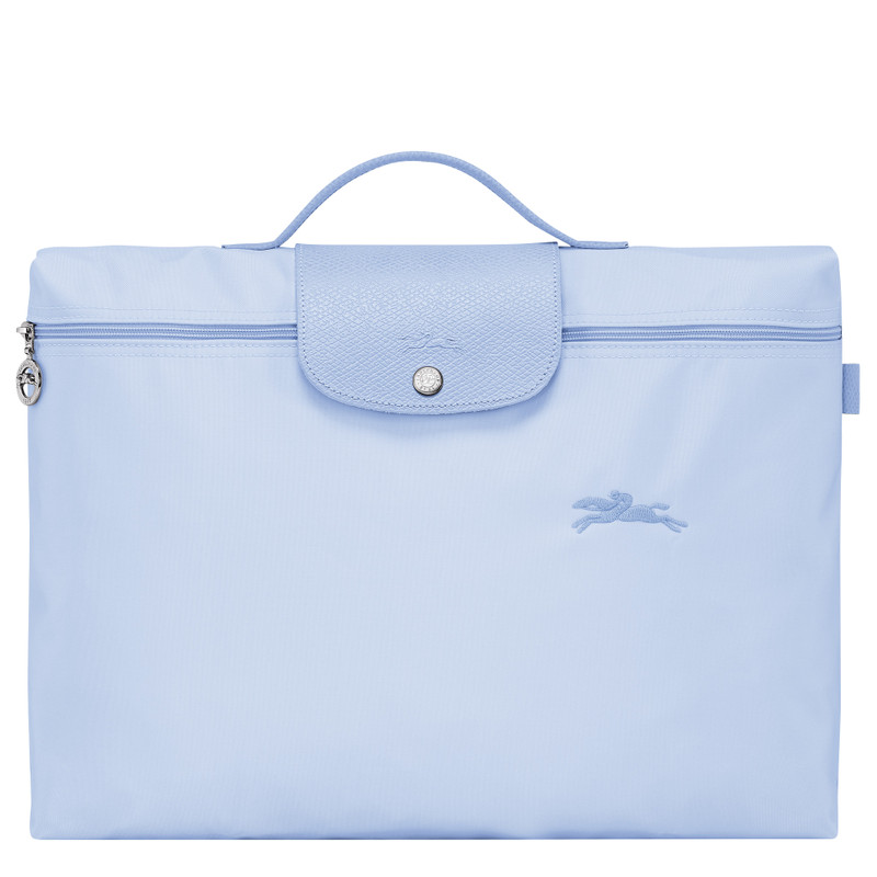 Le Pliage Green S Briefcase Sky Blue - Recycled canvas 1