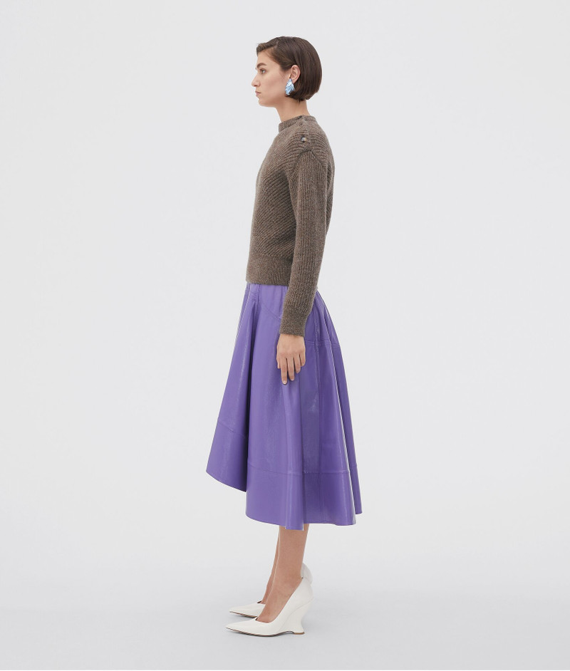 Bottega Veneta medium weight alpaca jumper with chevron motif outlook