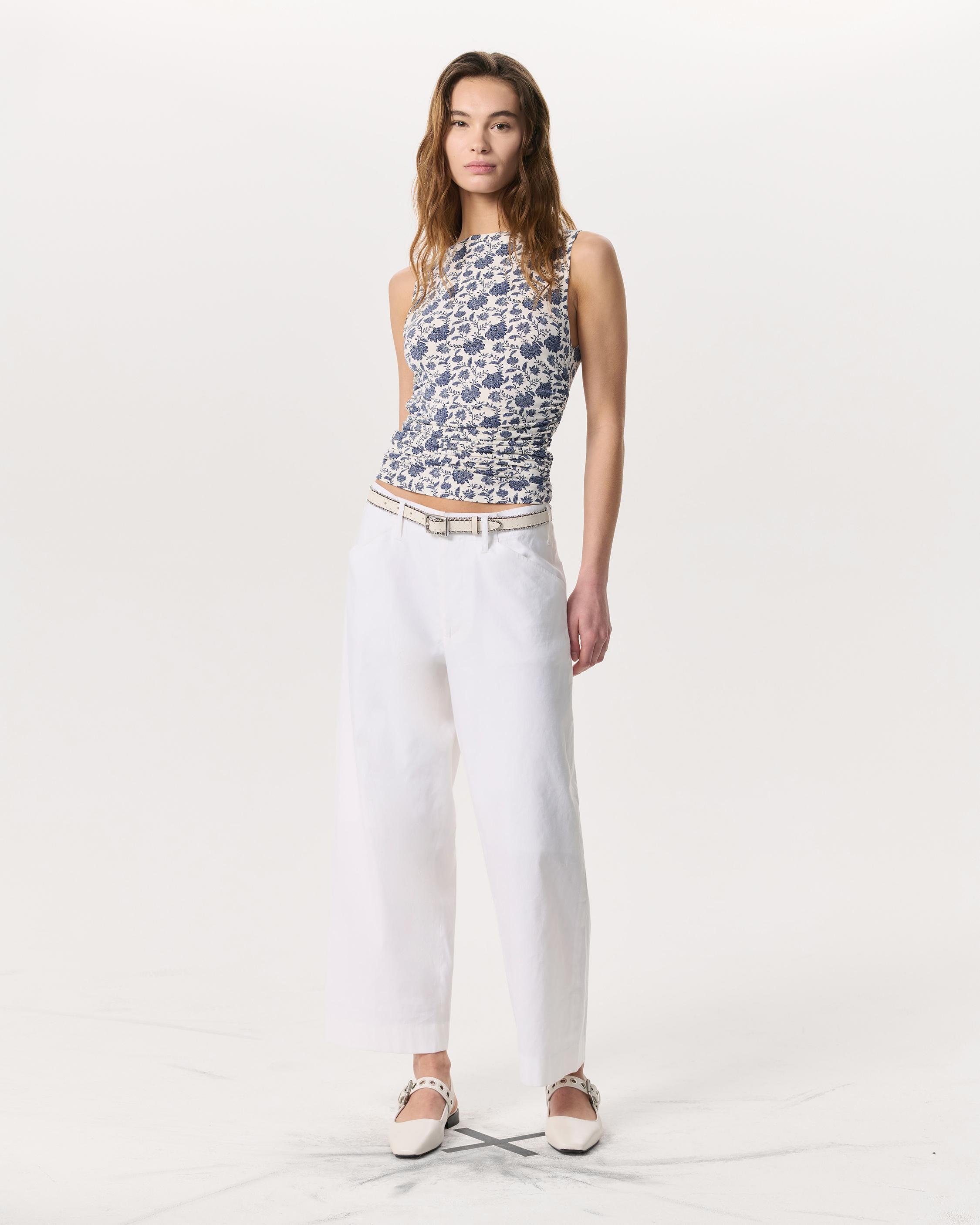 Luca Floral Shirred Tank Top - 4