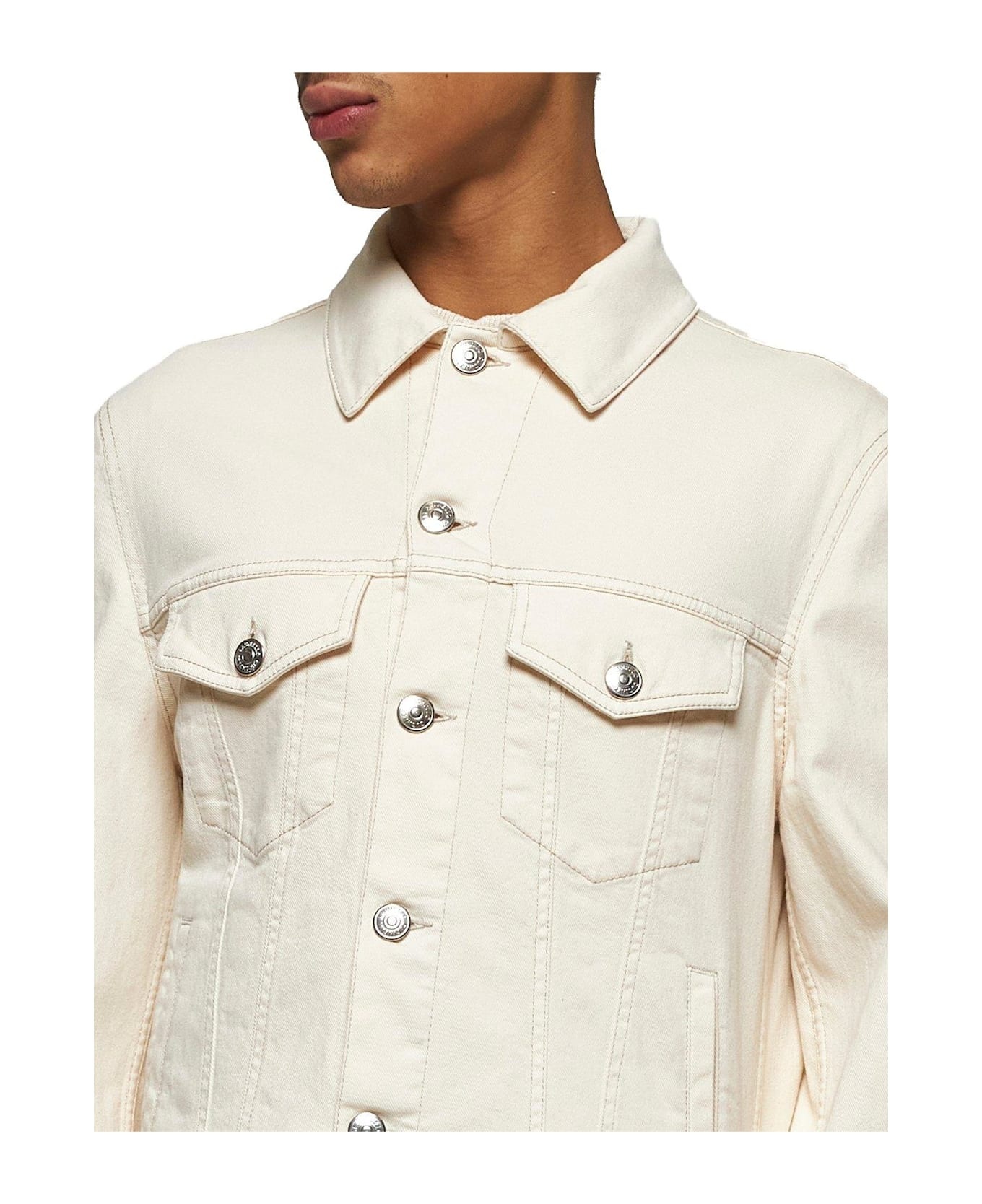 Long Sleeved Denim Jacket - 5